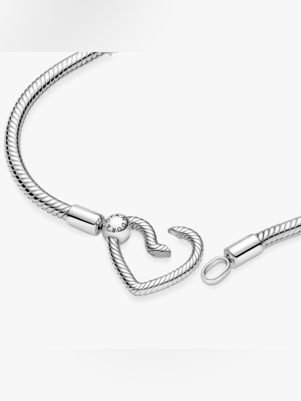 Pandora Moments Heart Snake Chain Bracelet - Picture 5 of 6